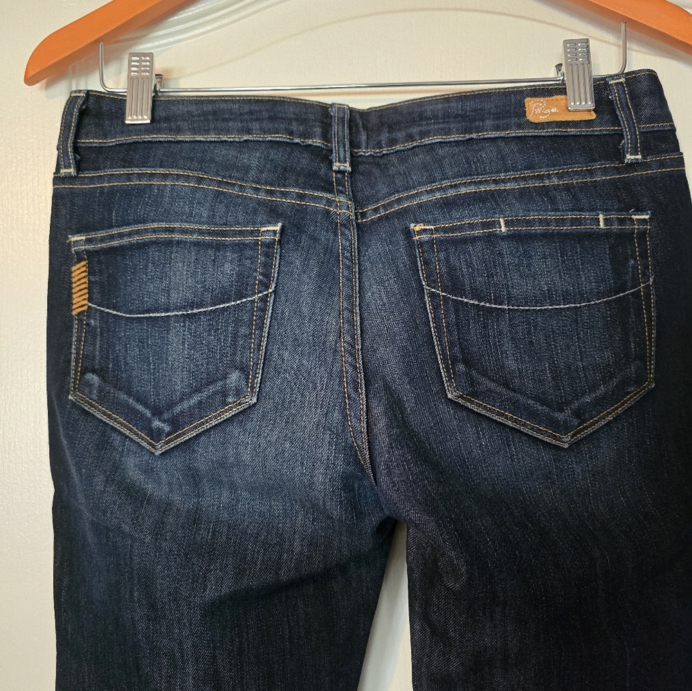 PAIGE Women's Boot Cut Jeans - Dark Blue